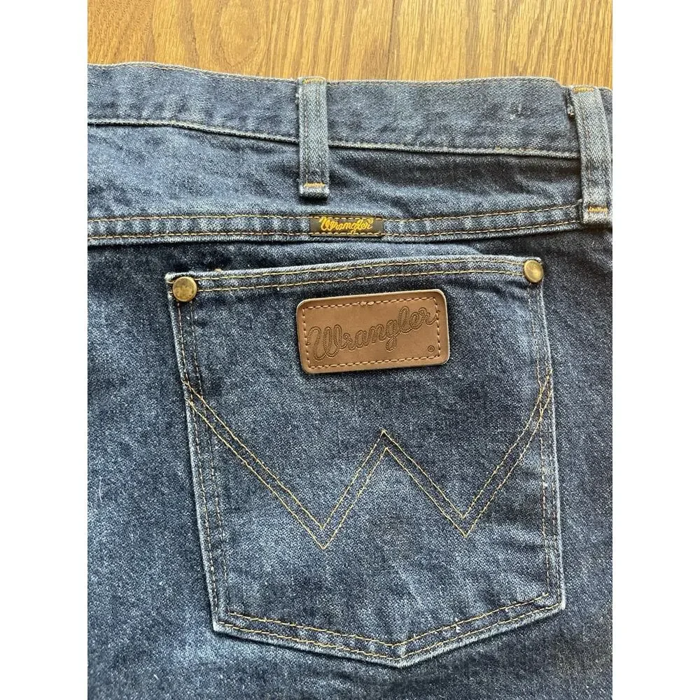 Wrangler 47MWZ Jeans Men's 42x34 Regular Fit Cowboy Cut Western Denim Dark Wash